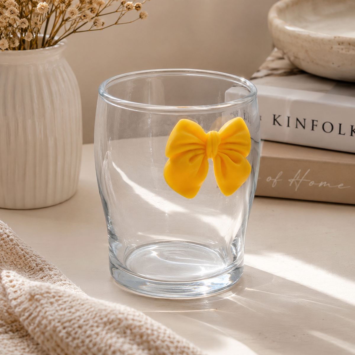 Specialty Cute Micron Glass with Resin Bow (310ml)