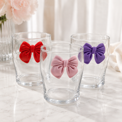 Specialty Cute Micron Glass with Resin Bow (310ml)