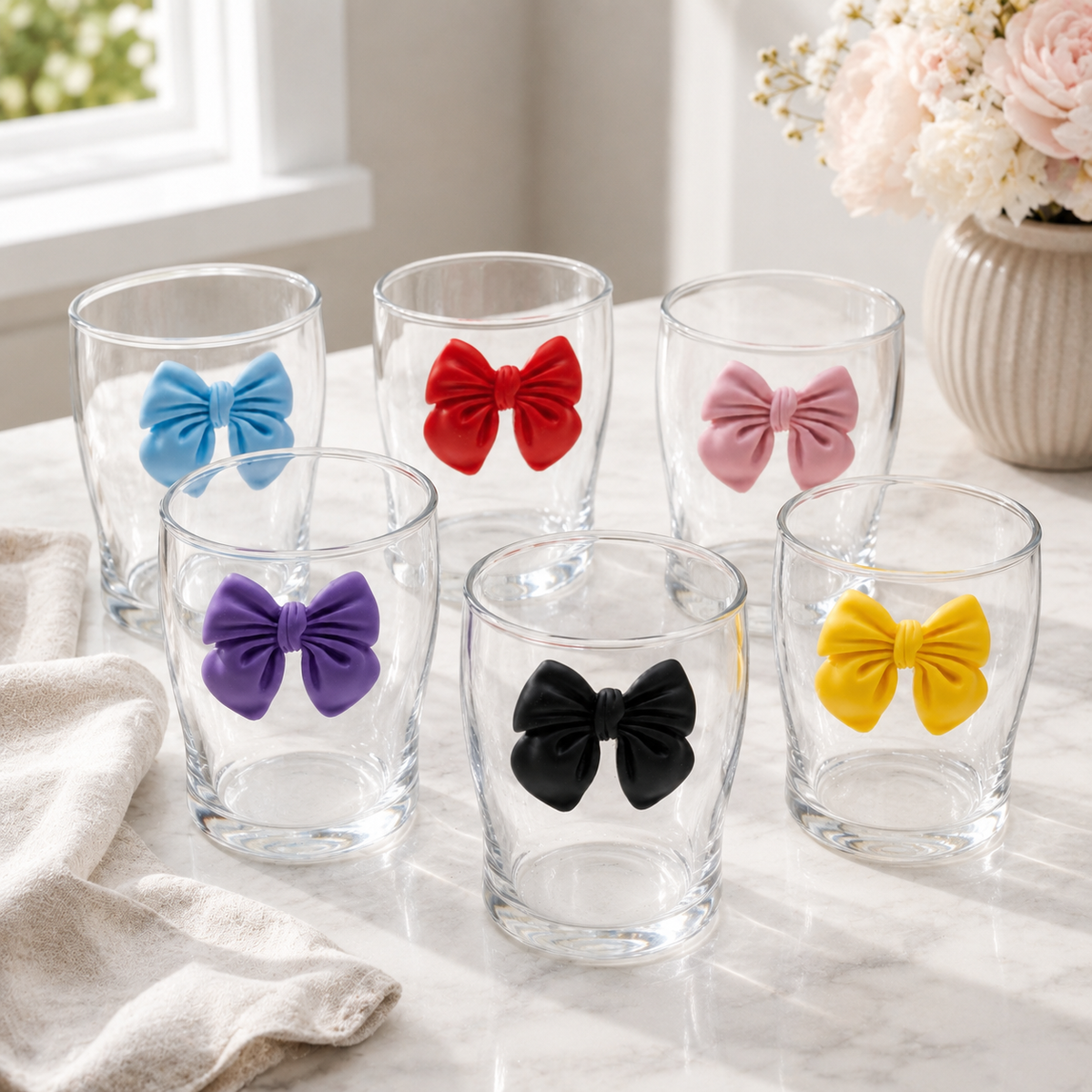 Specialty Cute Micron Glass with Resin Bow (310ml)