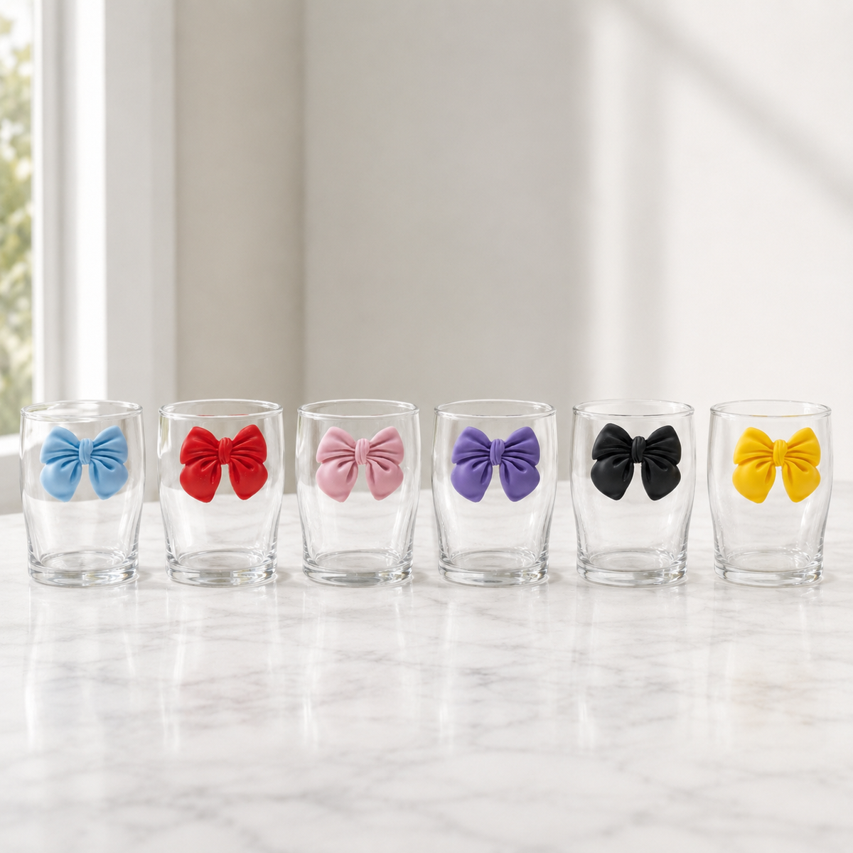 Specialty Cute Micron Glass with Resin Bow (310ml)